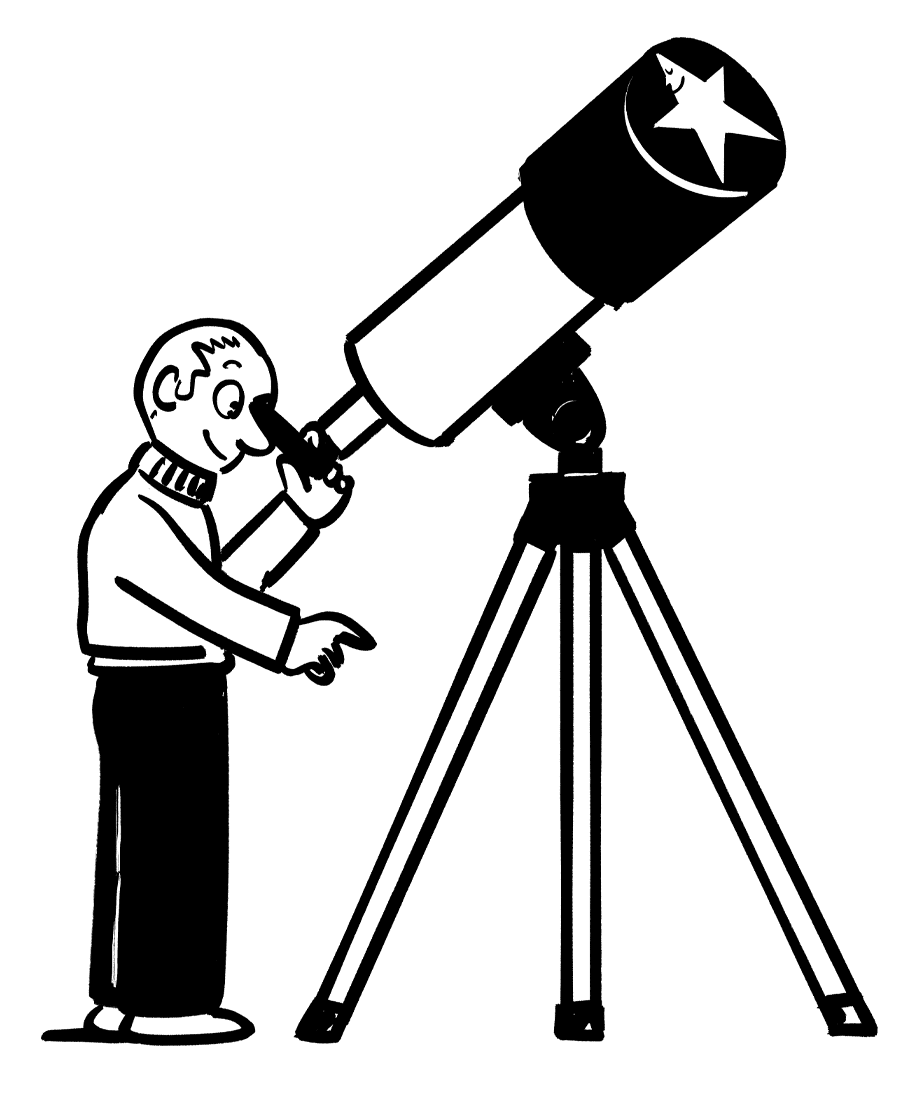 Illustrazione del telescopio simbolo di Filopea